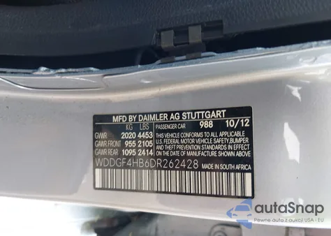 2013 Mercedes-Benz C 250 Sport z USA, uszkodzony, nr VIN WDDGF4HB6DR262428